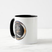 CHROM-JAPANISCHES KANJI-SYMBOL FÜR GLÜCK TASSE (Vorderseite Links)