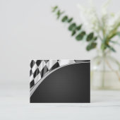 Chrom-Kurven-Flagge Visitenkarte (Stehend Vorderseite)