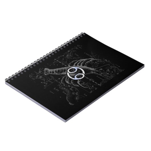 Chrom like Cancer Zodiac Sternbild Hevelius Notizblock (Linke Seite)