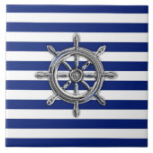 Chrom like Wheel auf nautischen Streifen Fliese (Vorderseite)