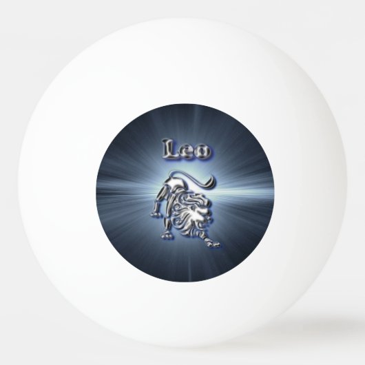 Chrom Löwe Tischtennisball (Vorderseite)