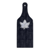 Chrom mag Ahornblatt auf Kohlenstoff-Faserart Schneidebrett (Vorderseite)