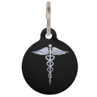 Chrom mag Caduceus-medizinisches Symbol