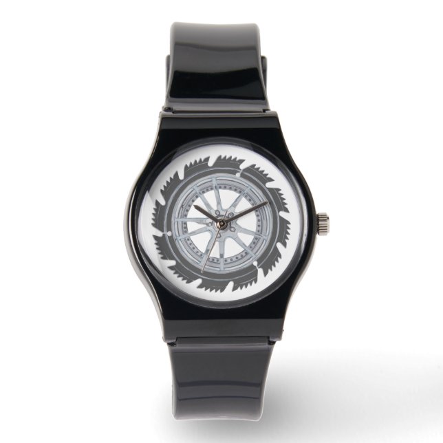 Chrom-Mag-Felge Armbanduhr (Vorderseite)