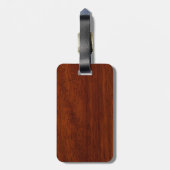 Chrom mag hölzerne Kornscottish-Mahagonidistel Gepäckanhänger (Rückseite vertikal)