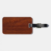 Chrom mag hölzerne Kornscottish-Mahagonidistel Gepäckanhänger (Rückseite horizontal)