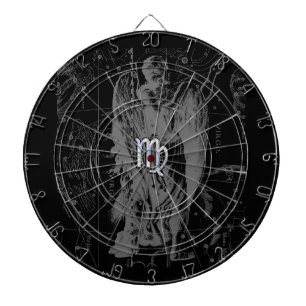 Chrom mag Jungfrau-Tierkreis-Zeichen auf Hevelius Dartscheibe