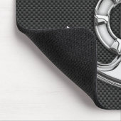 Chrom mag Lebensretter-Anker auf Kohlenstoff-Faser Mousepad (Ecke)