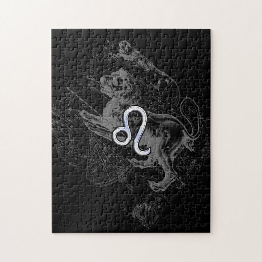 Chrom mag Löwe-Tierkreis-Konstellations-Karte Puzzle (Vertikal)