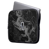 Chrom mag Löwe-Tierkreis-Zeichen auf Hevelius Laptopschutzhülle (Vorderseite Links)