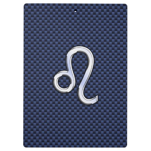 Chrom mag Löwe-Tierkreis-Zeichen-blaue Klemmbrett (Rückseite)