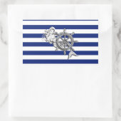 Chrom mag Meerjungfrau auf Seestreifen Rechteckiger Aufkleber (Tasche)