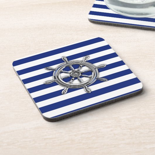 Chrom mag Rad auf Seestreifen Untersetzer (Linke Seite)