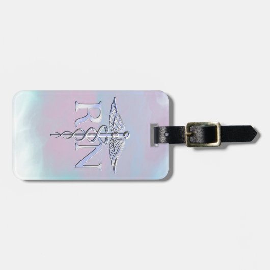 Chrom mag RNCaduceus in der Mutter-Perlen-Art Gepäckanhänger (Vorderseite horizontal)