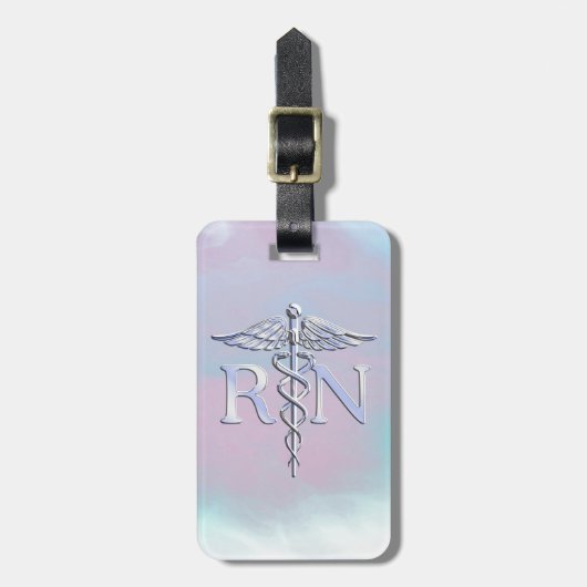 Chrom mag RNCaduceus in der Mutter-Perlen-Art Gepäckanhänger (Vorderseite vertikal)