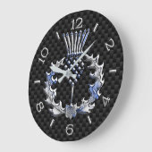 Chrom mag schottische Distel-Schwarz-Skala auf a Große Wanduhr (Winkel)