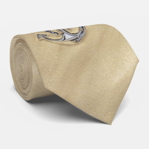 Chrom mag Seil-Anker im Sand Krawatte