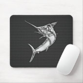 Chrom mag Speerfisch auf Kohlenstoff-Faser Mousepad (Mit Mouse)