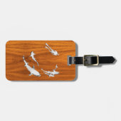 Chrom mag Taucher mit Haifischen auf Gepäckanhänger (Vorderseite horizontal)
