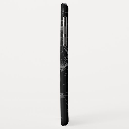 Chrom mag Widder-Tierkreis-Symbol auf Hevelius Case-Mate iPhone Hülle (Hinten/Links)