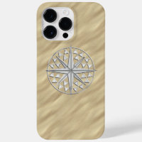 Chrom Nautical Compass on Sandy Beach Print