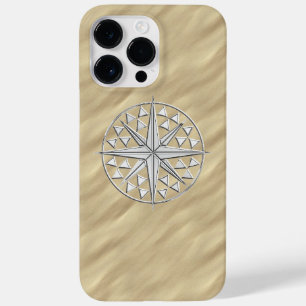 Chrom Nautical Compass on Sandy Beach Print Case-Mate iPhone Hülle