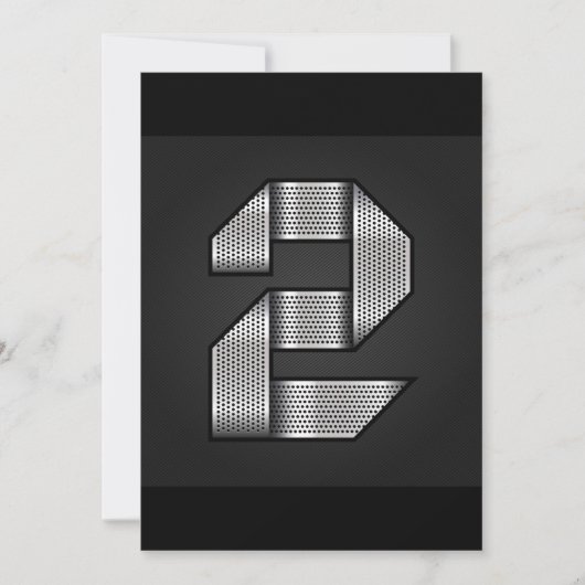 Chrom Nummer zwei Einladungen (Vorderseite)