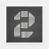 Chrom Nummer Zwei Papier Napkins Serviette (Vorderseite)