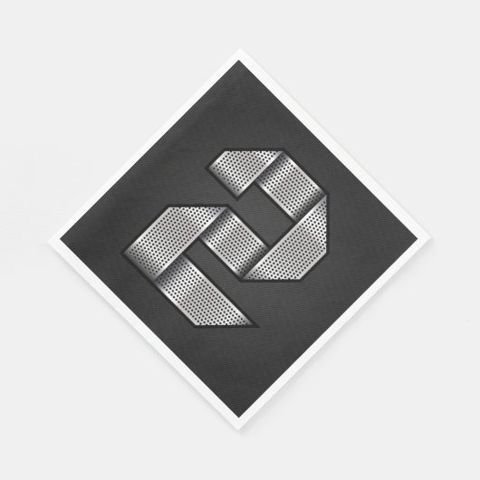 Chrom Nummer Zwei Papier Napkins Serviette (Ecke)