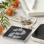 Chrom Nummer zwei Schlüsselanhänger