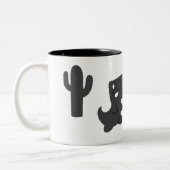 Chrom-Offline-Dino Zweifarbige Tasse (Links)