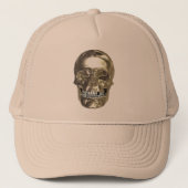 Chrom-Schädel-Hut Truckerkappe (Vorderseite)