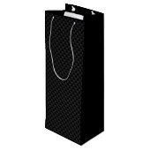 Chrom-schwarze Band-Bewusstseins-Kohlenstoff-Faser Geschenktüte Für Weinflaschen (Rückseite Schrägansicht)