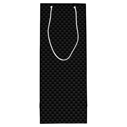 Chrom-schwarze Band-Bewusstseins-Kohlenstoff-Faser Geschenktüte Für Weinflaschen (Rückseite)