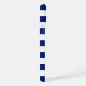 Chrom-Segelboot auf Marine Strips iPhone Hülle (Rechte Seite)