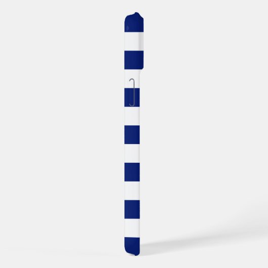 Chrom-Segelboot auf Marine Strips iPhone Hülle (Rechte Seite)