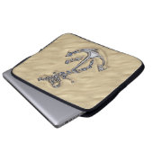 Chrom-Seilanker am Strand Laptopschutzhülle (Vorne Knopf)