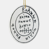 CHROM SKULL DAMASK / PIRATEN TREASURE MAP KERAMIK ORNAMENT (Rechts)