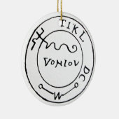 CHROM SKULL DAMASK / PIRATEN TREASURE MAP KERAMIKORNAMENT (Rechts)