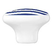 Chrom-Speerfisch-Fische auf Keramikknauf (Seitenansicht)