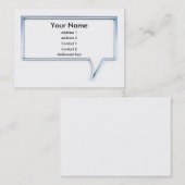 Chrom-Sprechblase Visitenkarte (Vorne/Hinten)