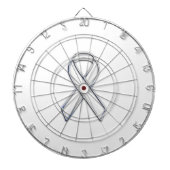 Chrom umgeschnalltes Art-weißes Band-Bewusstsein Dartscheibe (vorne)