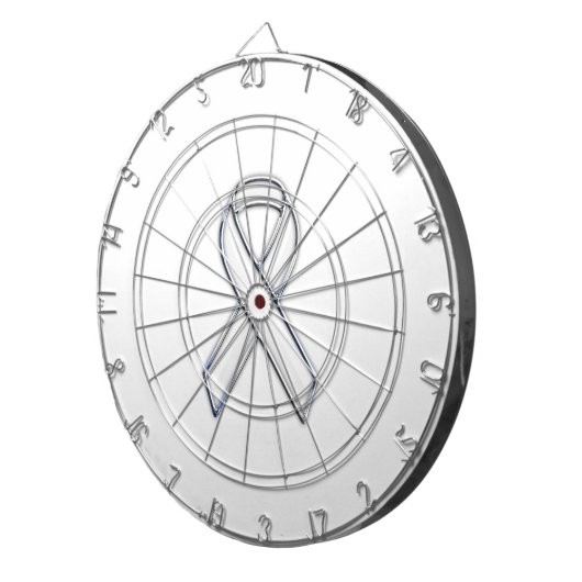 Chrom umgeschnalltes Art-weißes Band-Bewusstsein Dartscheibe (Vorderseite rechts)