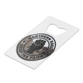 Chrom und Schwarz des nördlichen Souls Geldbeutel Flaschenöffner (Rückseite Schrägansicht)