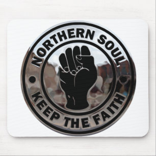 Chrom und Schwarz des nördlichen Souls Mousepad