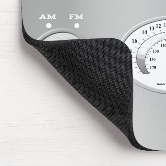 Chrom-Vintager Radio Mousepad (Ecke)