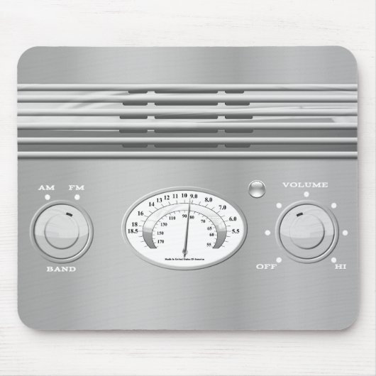 Chrom-Vintager Radio Mousepad (Vorne)