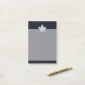 Chrom wie Ahornblatt-Kohlenstoff-Faser-Druck Post-it Klebezettel (Auf Schreibtisch)