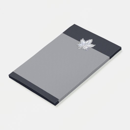 Chrom wie Ahornblatt-Kohlenstoff-Faser-Druck Post-it Klebezettel (angewinkelt)