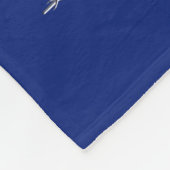 Chrom wie Caduceus Medical Symbol auf Navy Blue Fleecedecke (Ecke)